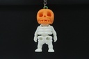 Pumpkin Head Skeleton Keychain