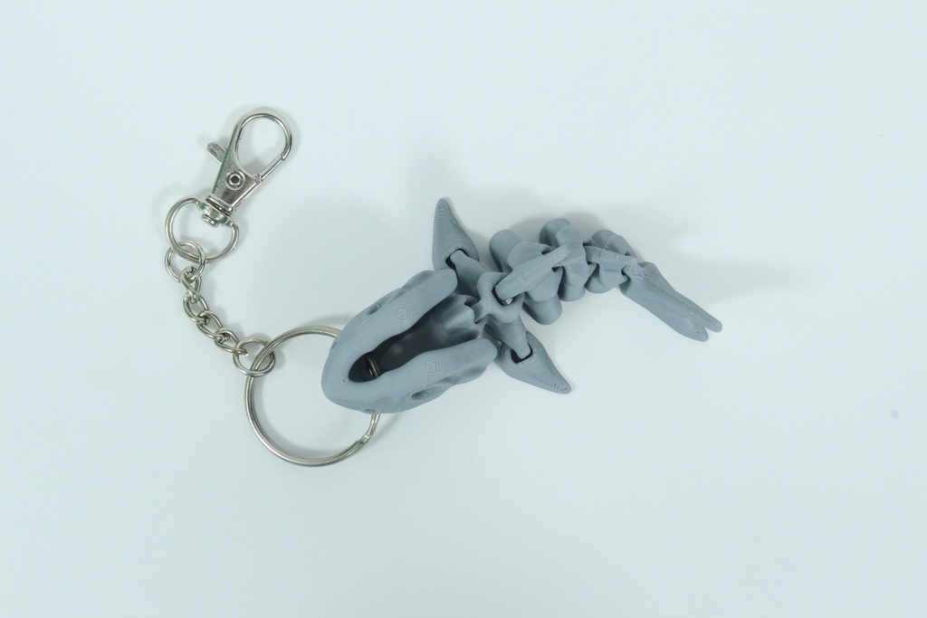 Skeleton Shark Keychain