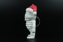 Santa Hat Skeleton Keychain