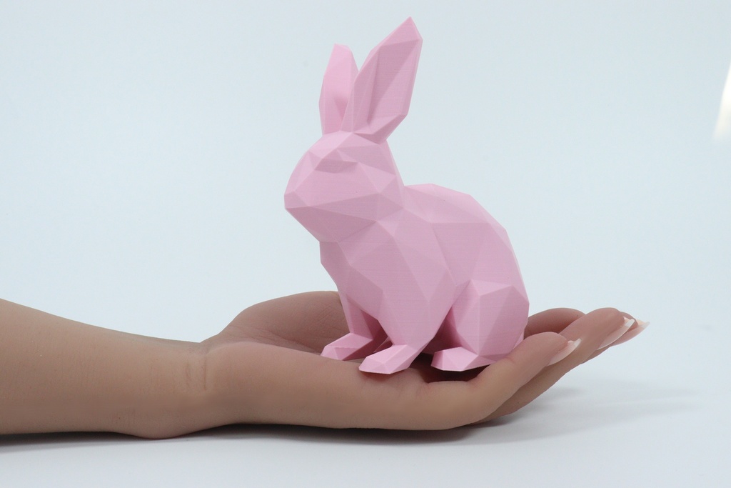 Low Poly Rabbit Statue