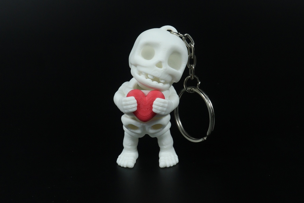 Heart Skeleton Keychain