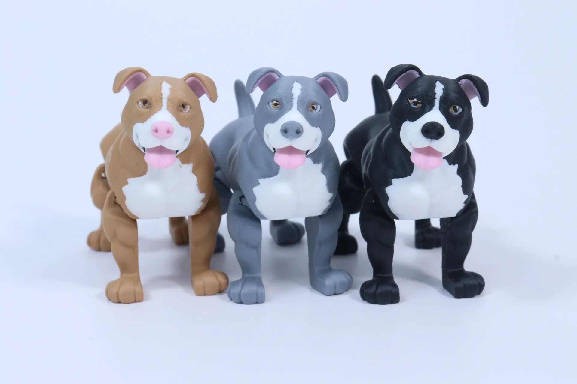 Paw Print Pups - Pitbull (Gray and White)
