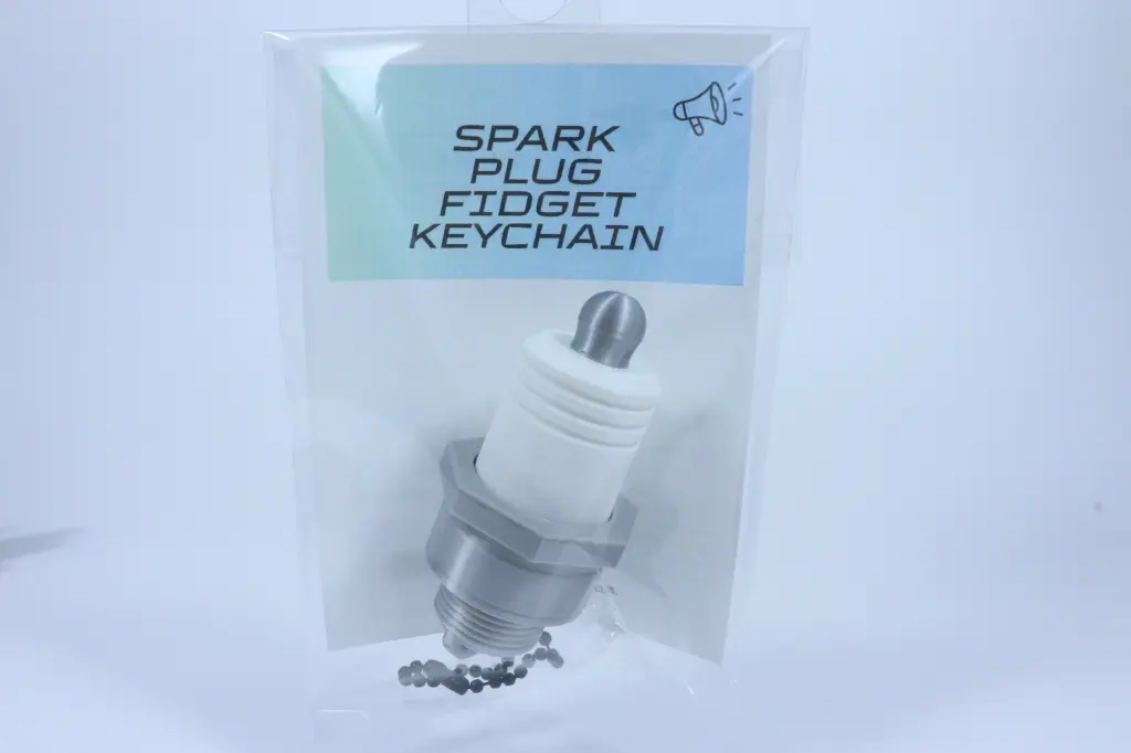 Spark Plug Fidget Keychain