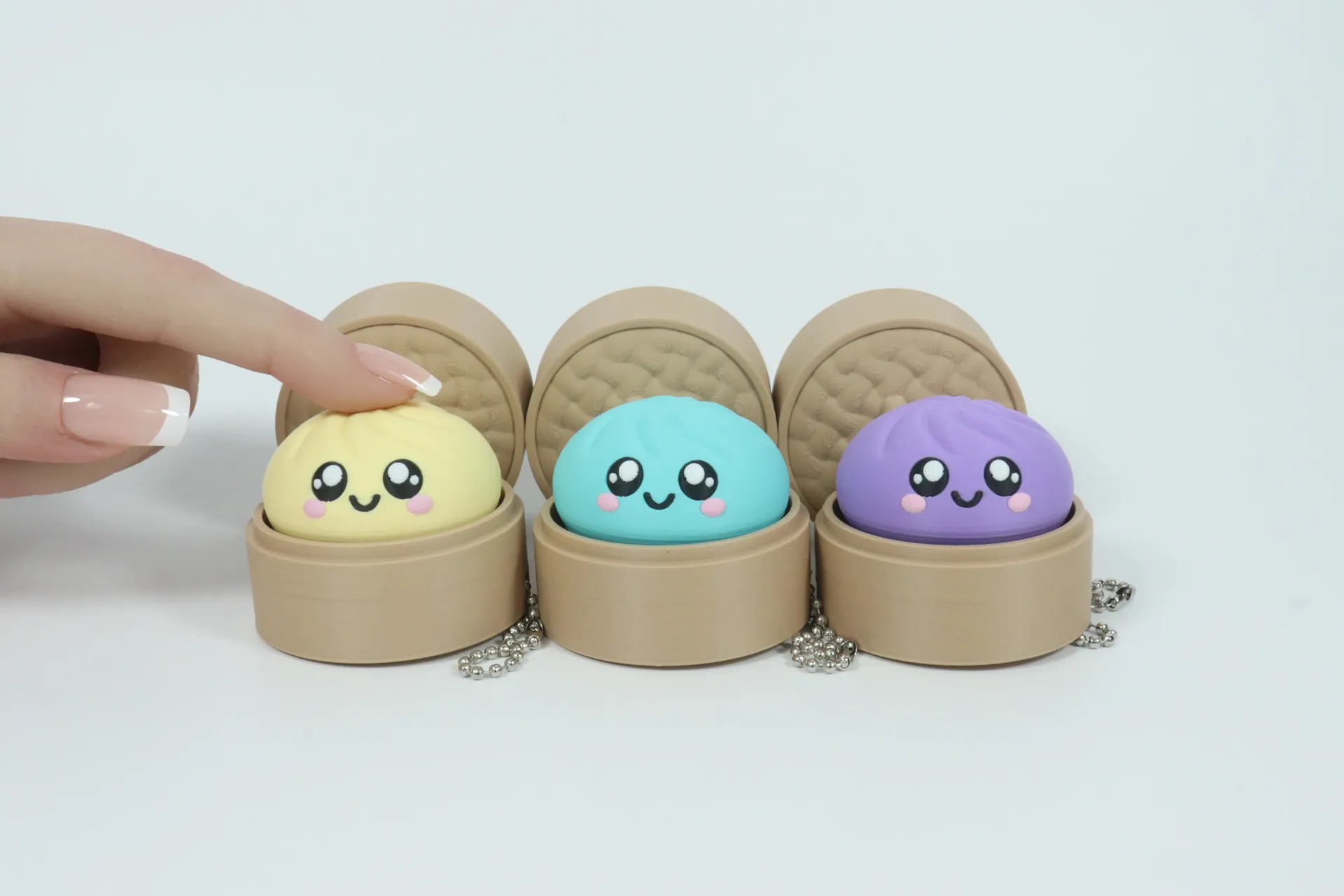 Squishy Dumpling Clicker (Turquoise, Loud)