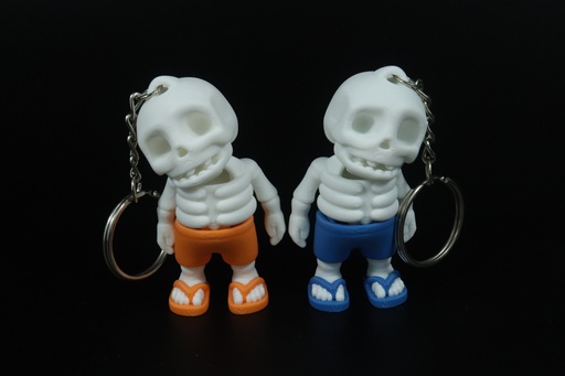 Summer Skeleton Keychain