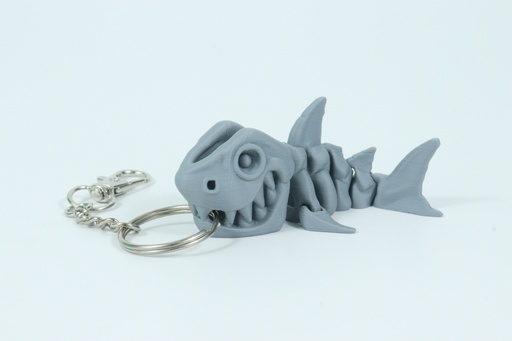 Skeleton Shark Keychain